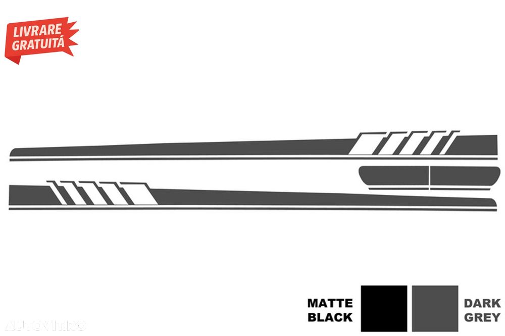 Set Stickere Capota Plafon Portbagaj si Laterale Gri Inchis Mercedes C205 Coupe A2- livrare gratuita - 7