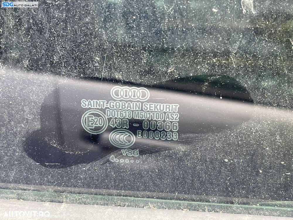 Geam Sticla de pe Usa Portiera Stanga Spate Audi A8 D3 2003 - 2010 - 2