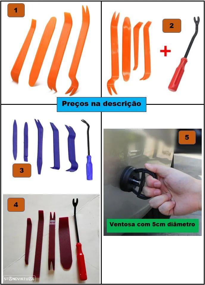 Puxador porta interior Esqª ou Drtª BMW X5 F15 X6 F16 várias cores - 14