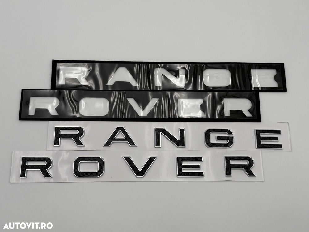 Embleme Compatibile Range Rover fata spate rosu negru crom - 4