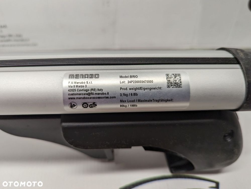 Bagażnik dachowy bazowy belki poprzeczki Brio na otwarte relingi. - 3