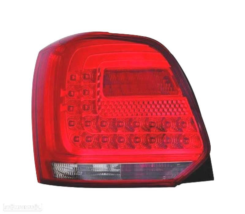 FAROLINS TRASEIROS LED VOLKSWAGEN VW POLO 09+ VERMELHO - 2