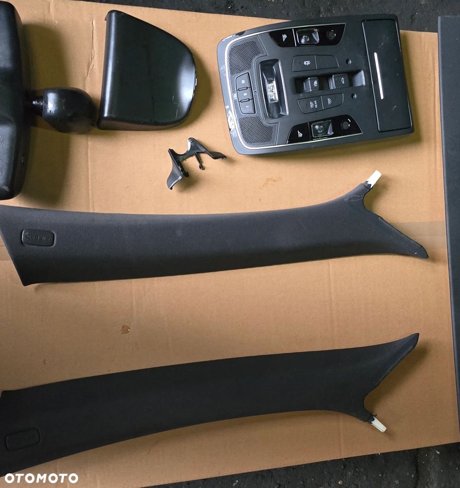 Podsufitka czarna słupki rączki lamki pod panoramę komplet Audi A6 C7 Kombi Lift S Line - 2