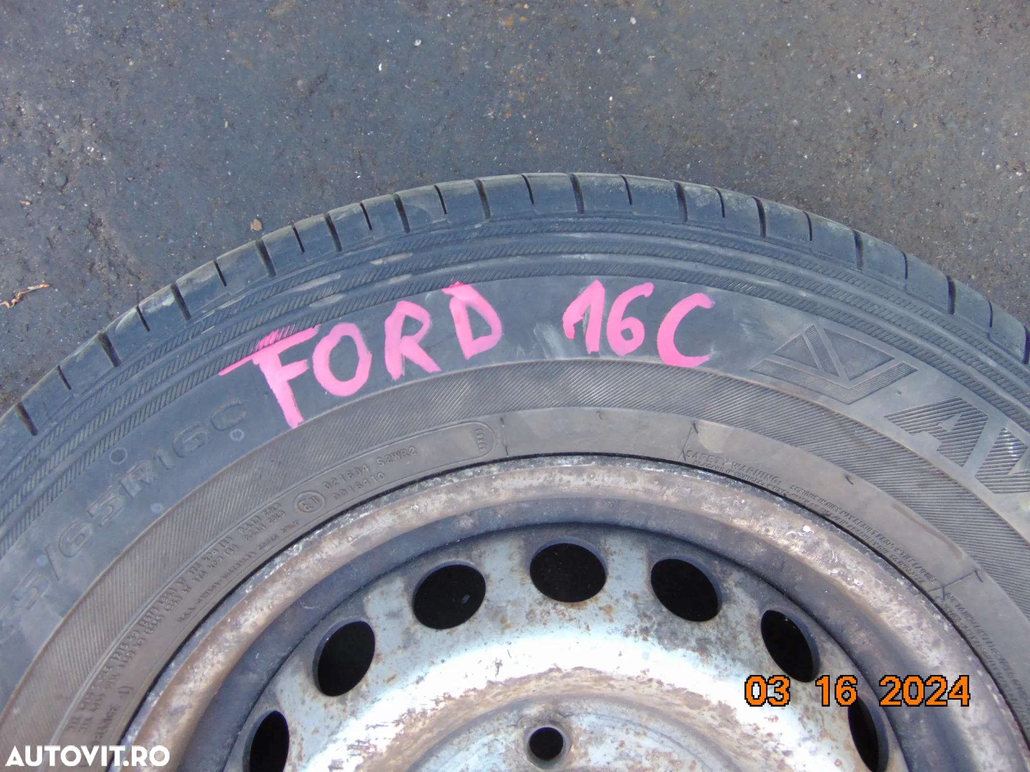 Jante cu anvelope Ford Transit r16c Custom jante cu cauciucuri r16c - 4