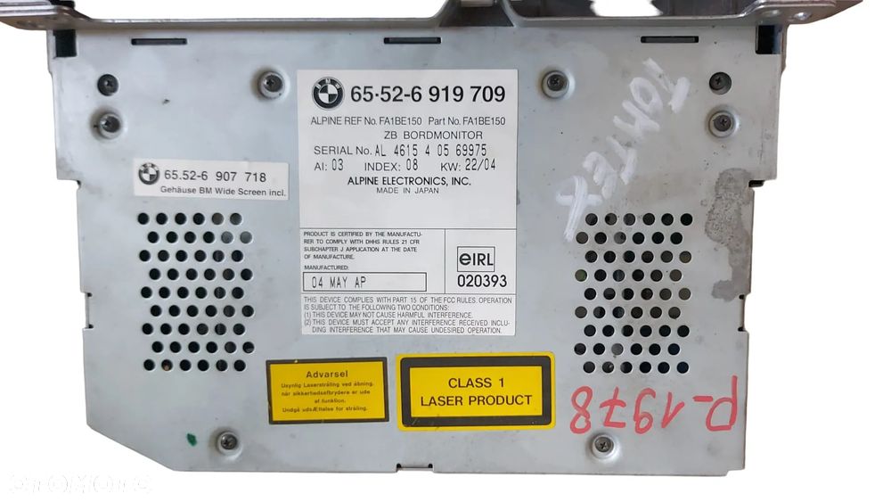 Radioodtwarzacz Radio Fabryczne Nawigacja Monitor BMW E46 6919709 (1998–2005) - Gwarancja Wysyłka - 4