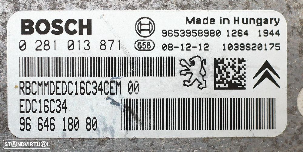 CENTRALINA DE MOTOR CITROËN BERLINGO - 5