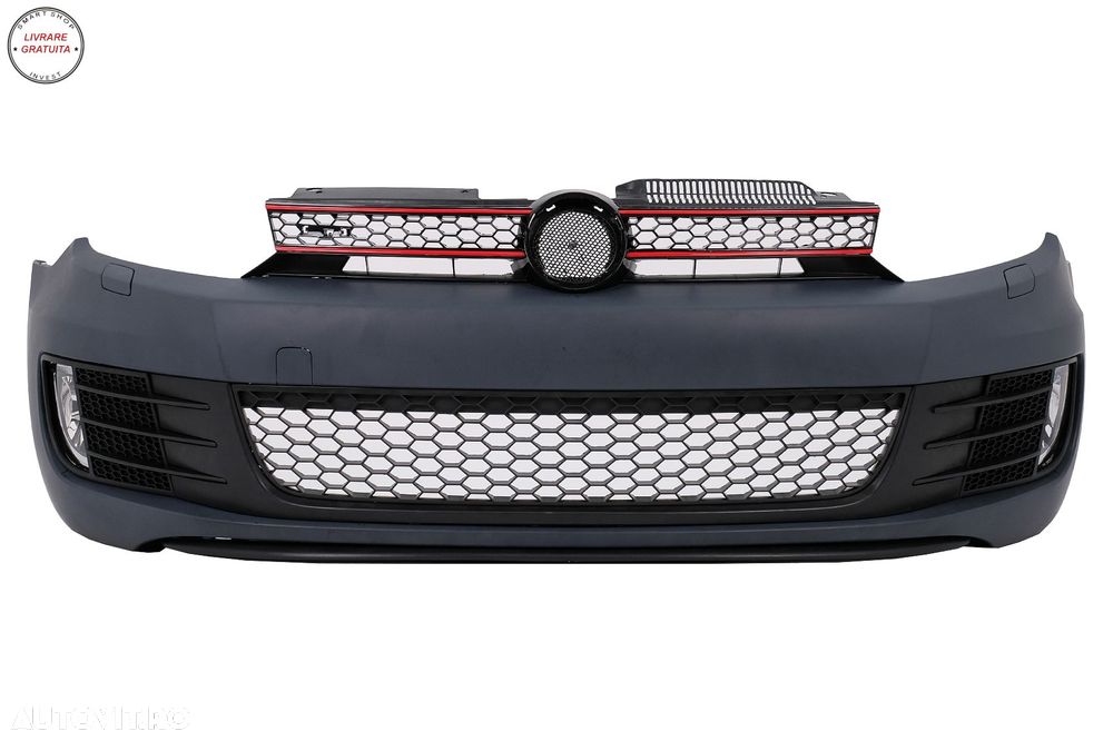Bara Fata cu Faruri LED U Design cu Strip Rosu semnal dinamic VW Golf VI 6 (2008-2- livrare gratuita - 2