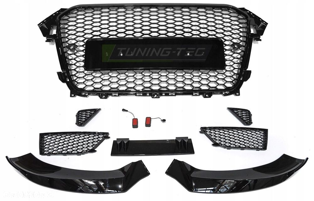 Zderzak przod Grill Kratki Tuning R S 4 Line look Audi a4 b8 8k Lift 2011- - 6