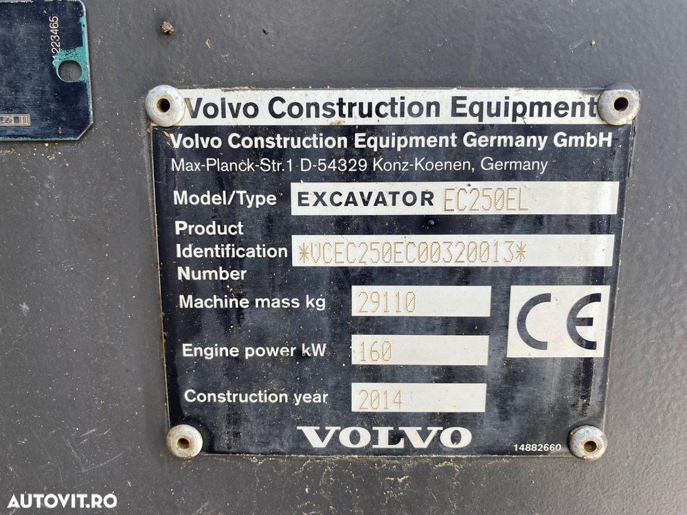 Volvo EC 250 EL Excavator - 10