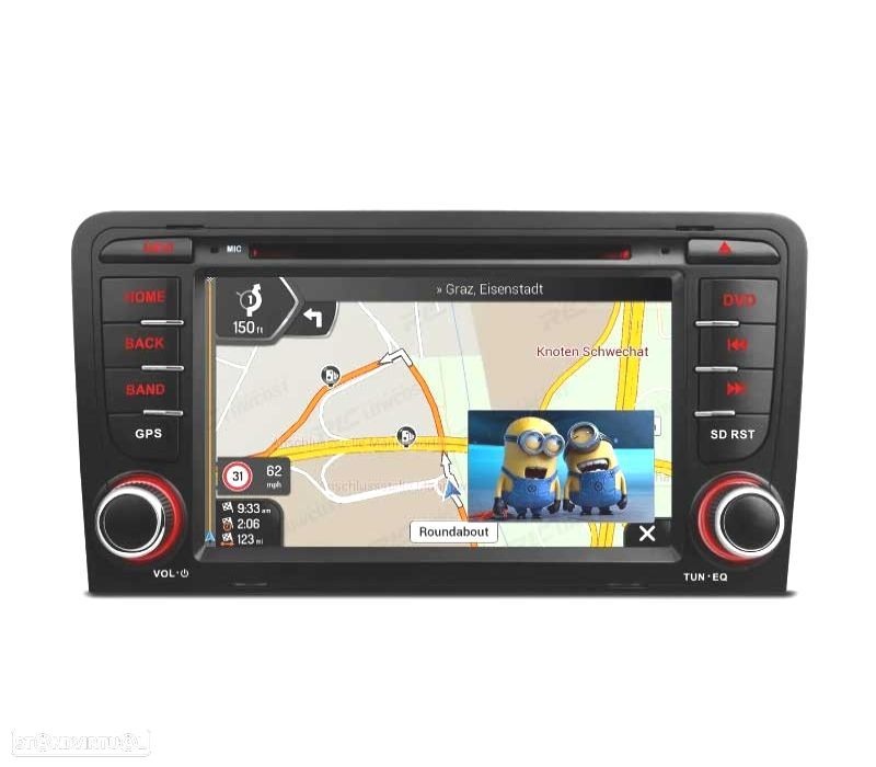AUTO RADIO GPS 2DIN ANDROID 12 OCTA-CORE PARA AUDI A3 8P 8PA 03-12 USB GPS TACTIL 7" HD - 7