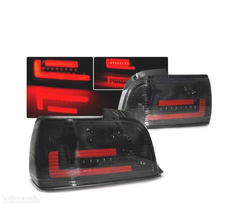 FAROLINS TRASEIROS LED PARA BMW E36 90-99 COUPE CABRIO FUMADO - 1