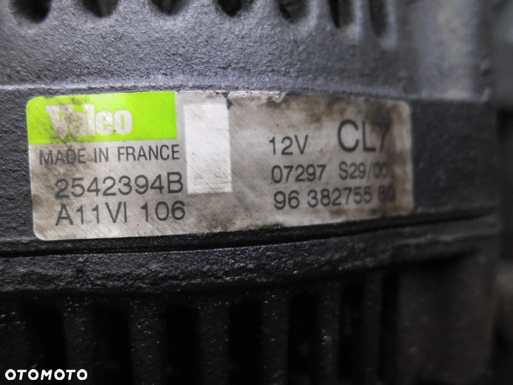 PEUGEOT 206 1.1 1.4 1.6 8V 01R ALTERNATOR VALEO 9638275580 POSIADAM 2 SZT - 6