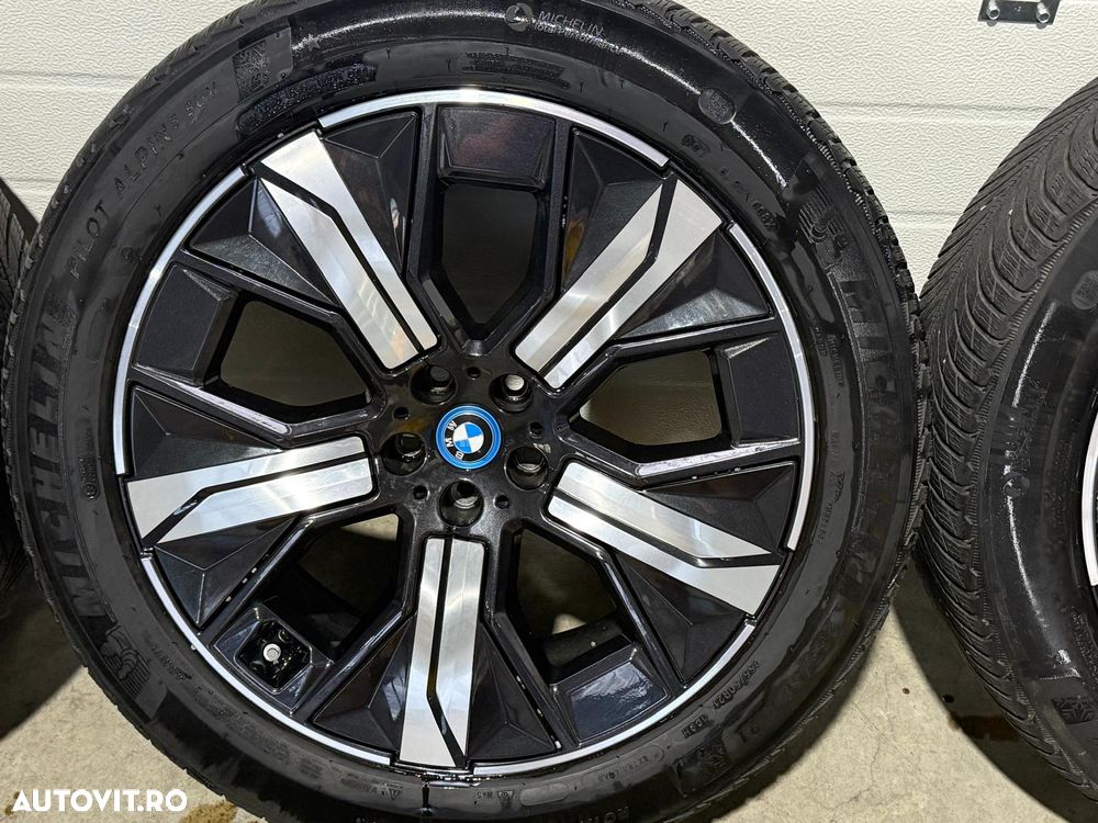 Jante Bmw iX 21 inch, originale, senzori presiune originali,anvelope iarna Michelin - 3