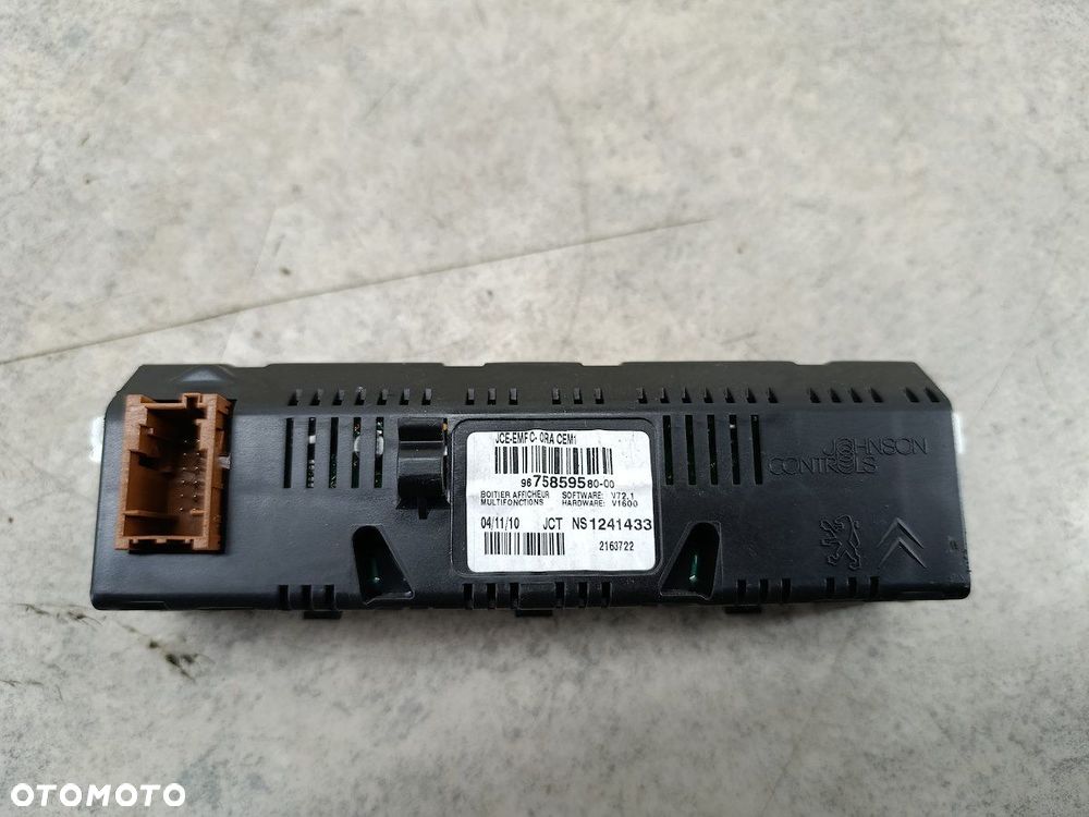 WYŚWIETLACZ RADIA CITROEN C5 III 9675859580 - 5
