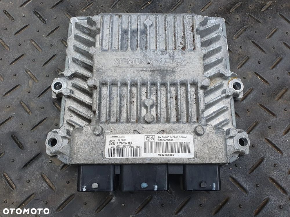 PEUGEOT CITROEN C2 C3 1.4 ECU KOMPUTER STEROWNIK SILNIKA SID806 5WS40285E-T 9663483180 9653451880 - 1