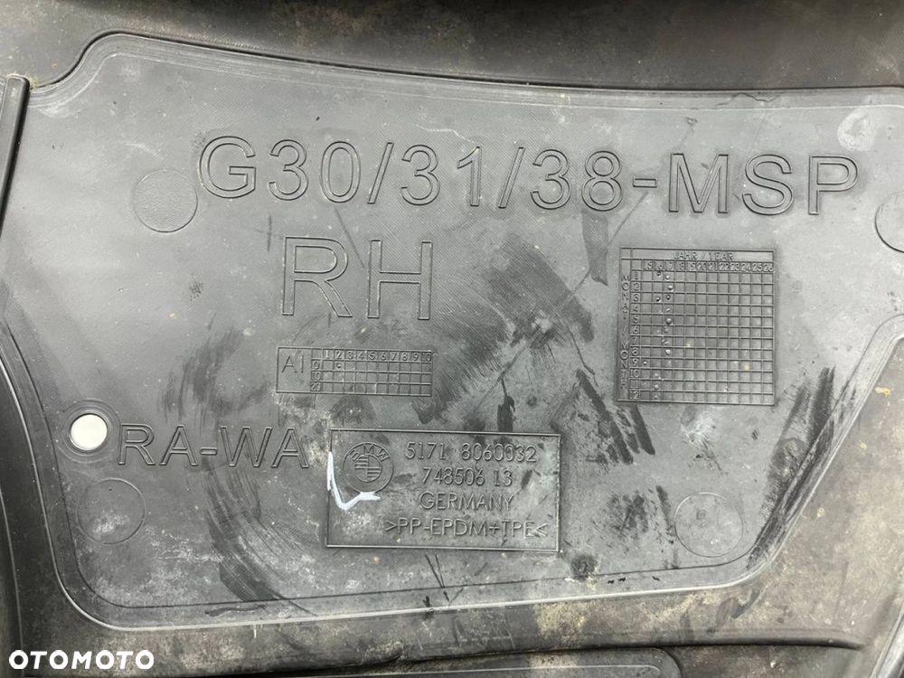 Nadkole BMW 5 G30 G31 17-24r. M-Pakiet PRAWE przednie osłona trójkąt pod zderzak ORYGINAL - 6