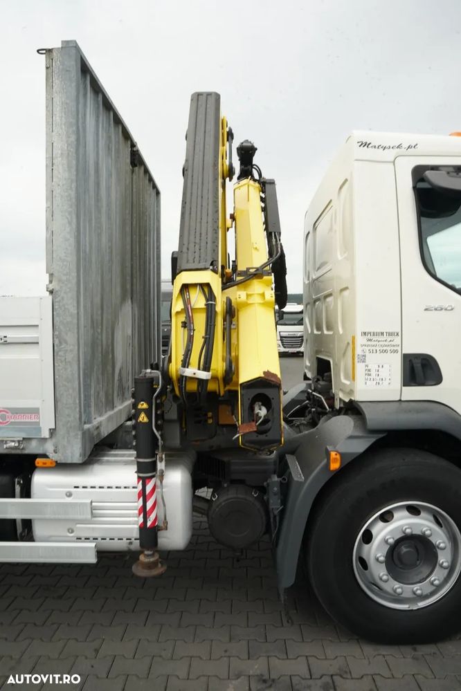 DAF LF 260 / 4X2 / LIVRARE - 7.30 + HDS HYVA HC 153 / RADIOCOMANDĂ / ROTATOR / AUTOMATĂ / EURO 6 - 19