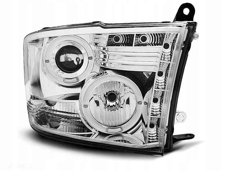 Lampy Reflektory Dodge Ram 09-11 Angel Eyes Chrome - 1