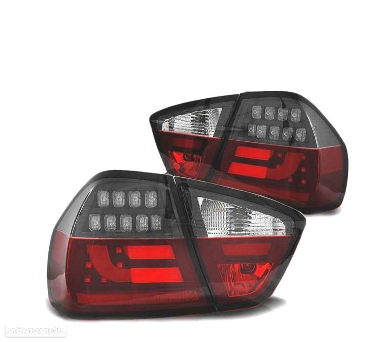 FAROLINS TRASEIROS LED PARA BMW E90 05-08 VERMELHO BRANCO PRETO - 2
