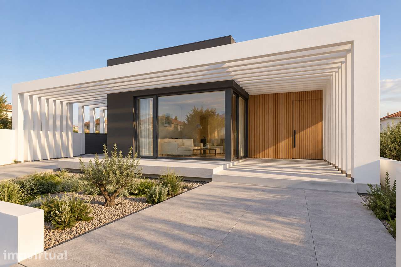 Moradia T3 de arquitetura única, com piscina, em Palmela - Grande imagem: 4/14