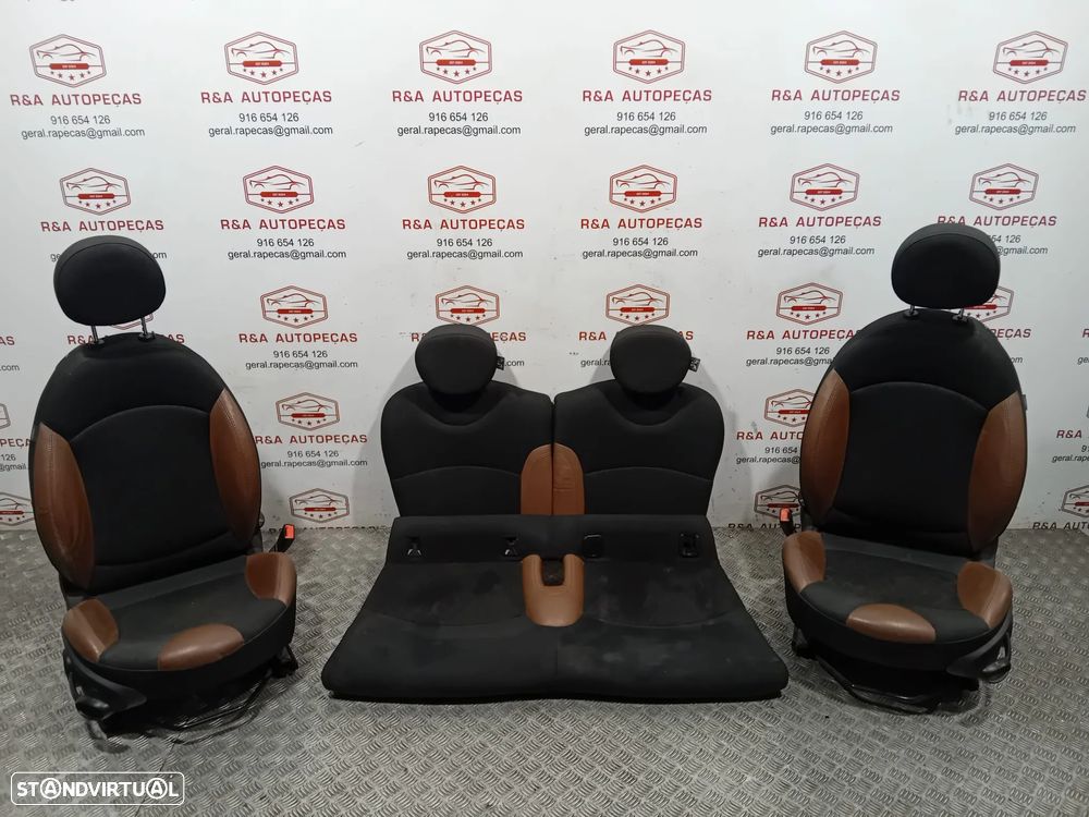 Conjunto de Bancos Mini Cooper S R56 Pele Tecido Original - 1