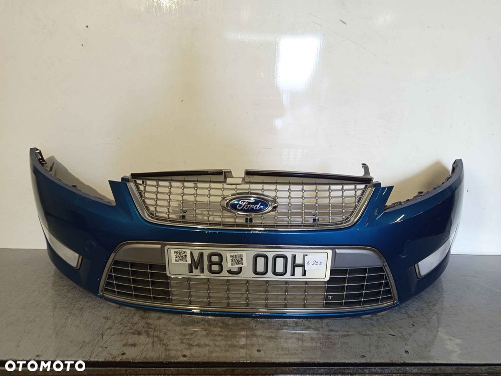 ^ ZDERZAK PRZÓD PRZEDNI FORD MONDEO MK.4 4 IV NIEBIESKI PDC CZUJNIKI HALOGENY - 1