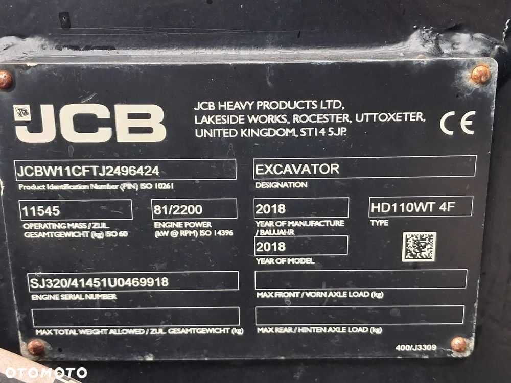 JCB HYDRADIG 110 W - 12