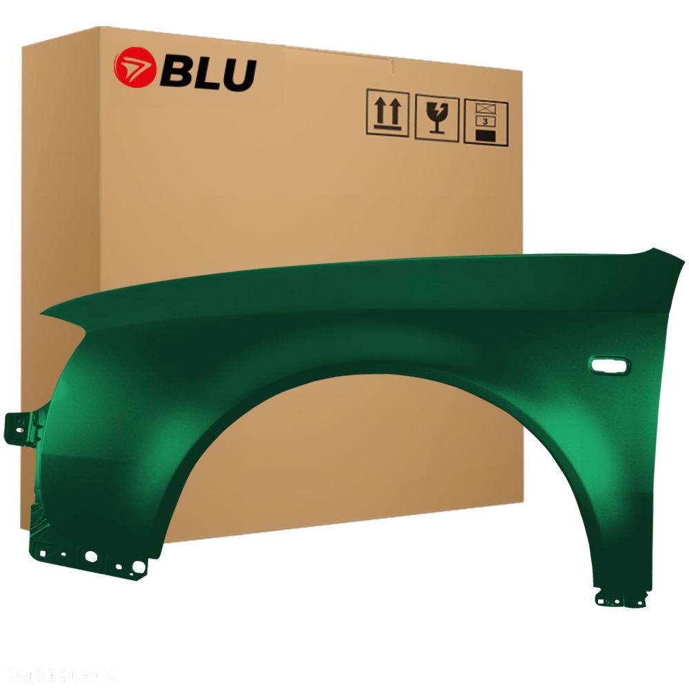 BLU Błotnik AUDI A6 C5 LZ6L lewy zielony 01-05 przód lift KaktusGrün - 1