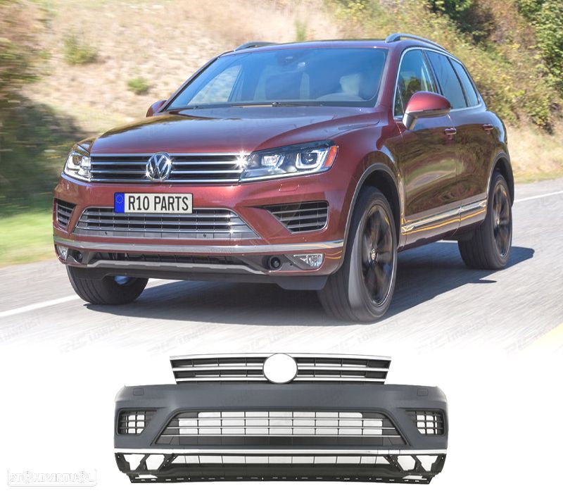 PARA-CHOQUES FRONTAL VOLKSWAGEN VW TOUAREG 14-18 LOOK R LINE - 1