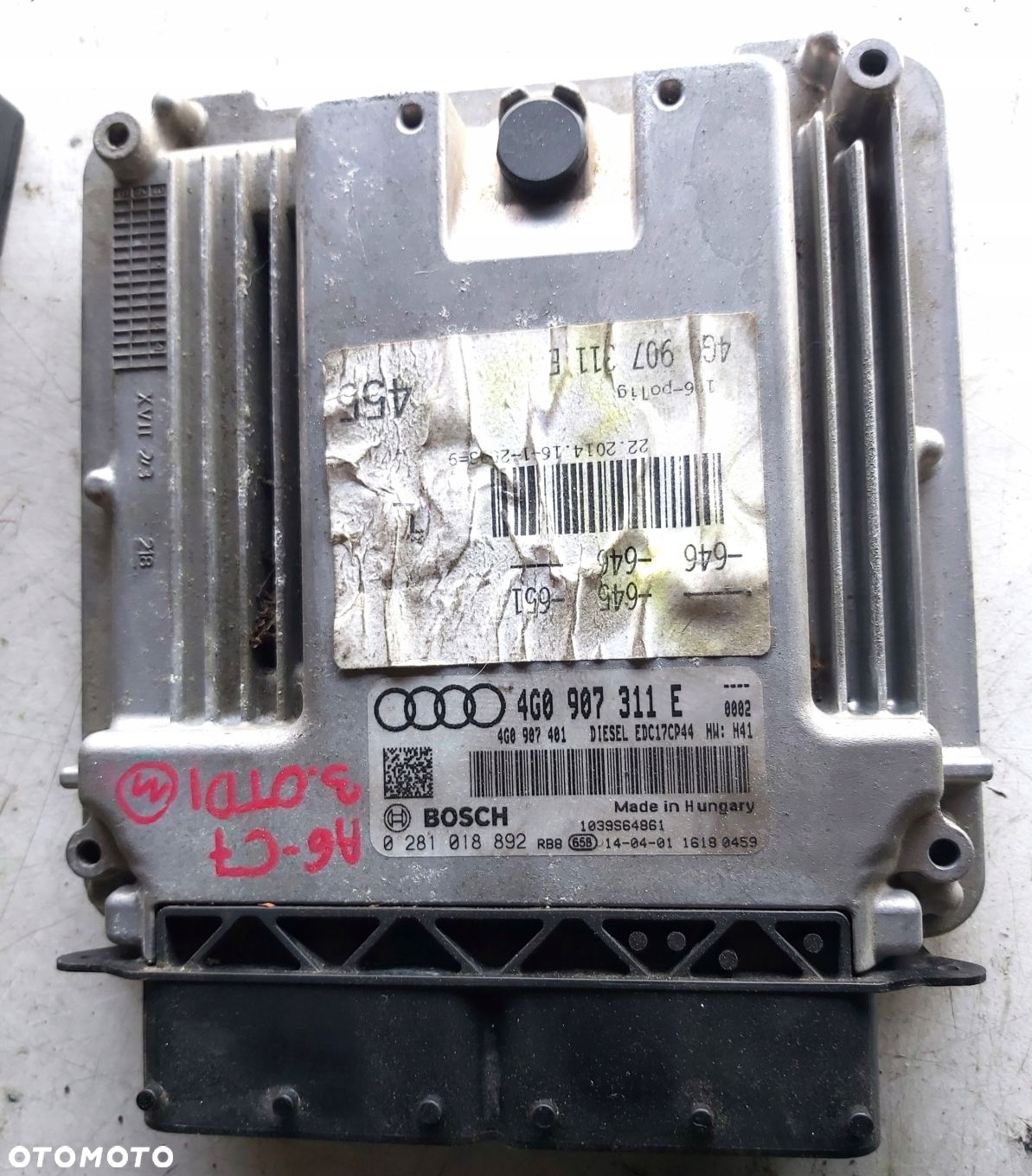 AUDI A6 C7 14r 3.0 TDI ZESTAW STARTOWY 4G0907311E - 3