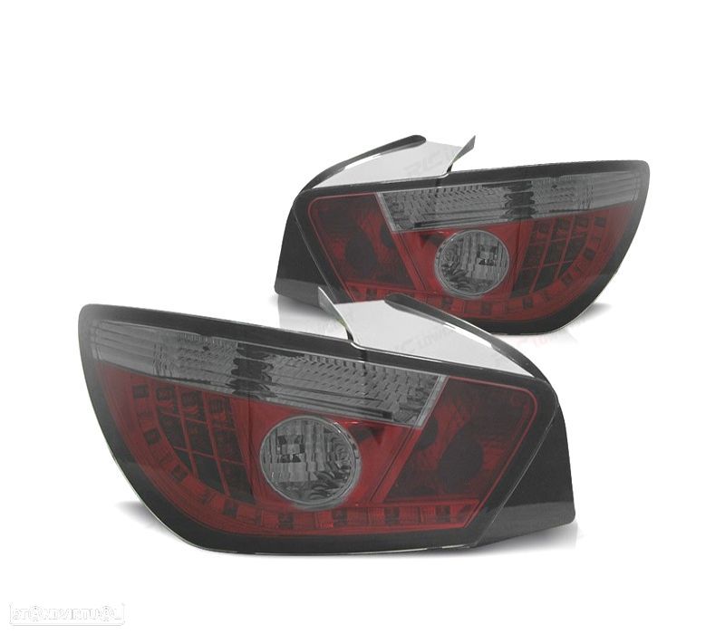 FAROLINS TRASEIROS LED SEAT IBIZA 3P 08-12 VERMELHO ESCURECIDO - 1