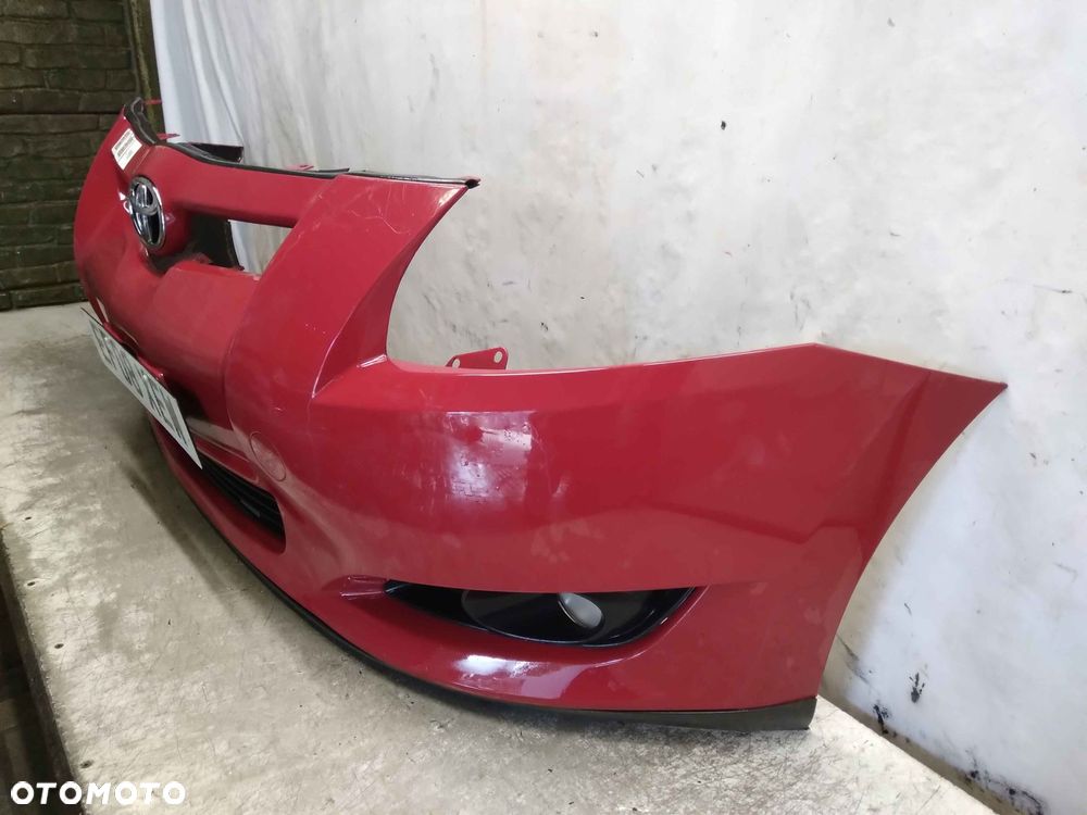 ^ ZDERZAK PRZÓD PRZEDNI DO TOYOTA AURIS I 1 3J6 CZERWONY HALOGENY - 3