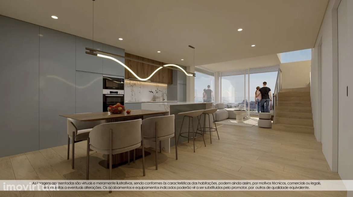 T1 - Canidelo perto das praias, 2 andar c/varanda 11m2 a Poente - Grande imagem: 4/10