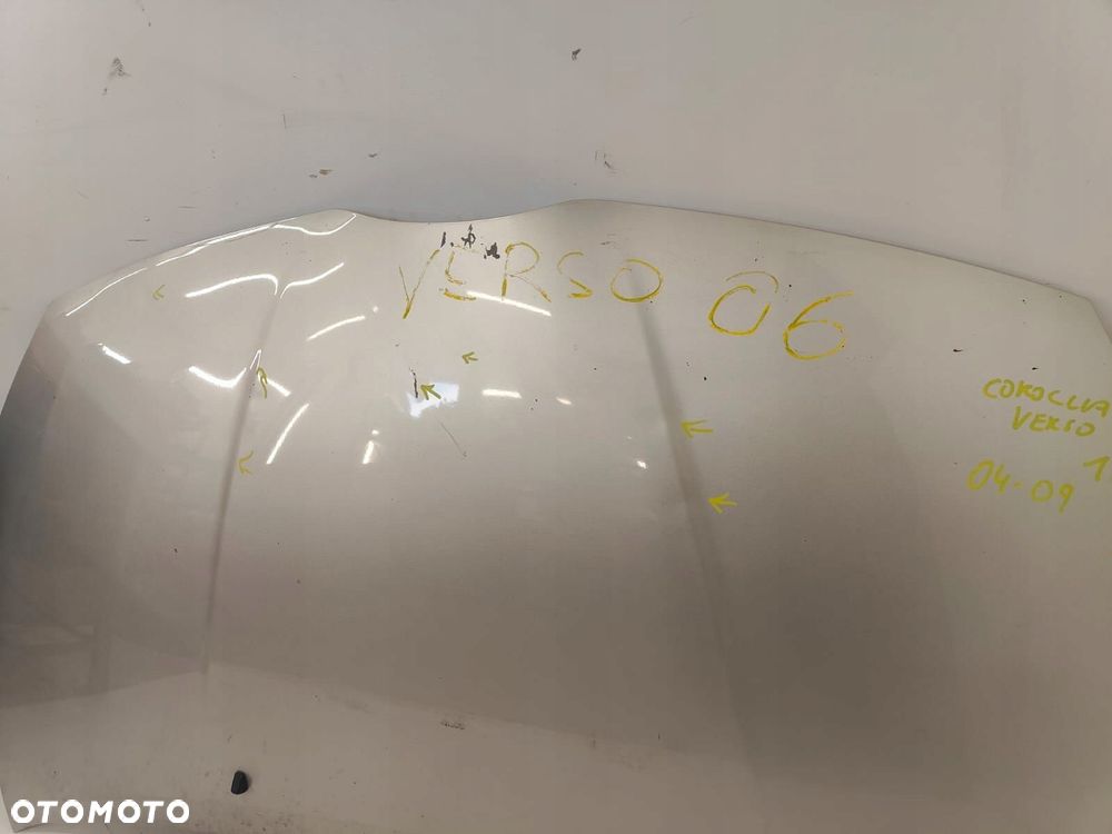 toyota corolla verso i 04-09 maska pokrywa silnika kol: 1c0 - 5