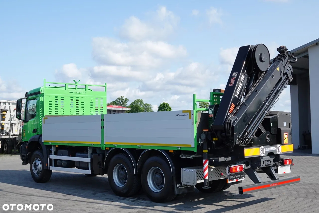Mercedes-Benz AROCS 2636 / 6x4 / SKRZYNIOWY- 6,5 M / + HDS HIAB 4x wysów: 13 m / EURO 6 / STEROWANIE RADIOWE /OPONY 100 % - 8