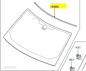 Cheder superior parbriz LR031186 Land Rover Discovery 4 2010 - 2016 - 2