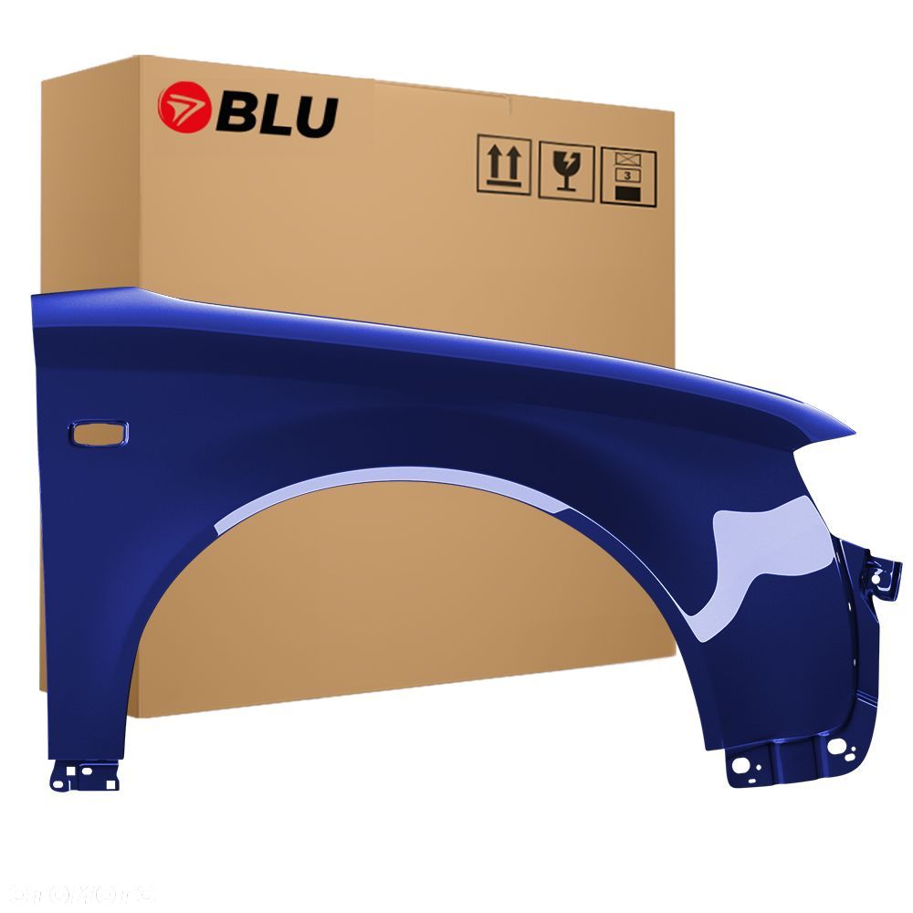 BLU Błotnik AUDI A4 B6 LZ5K prawy niebieski 00-04 przód ocynkSantorinBlau - 1