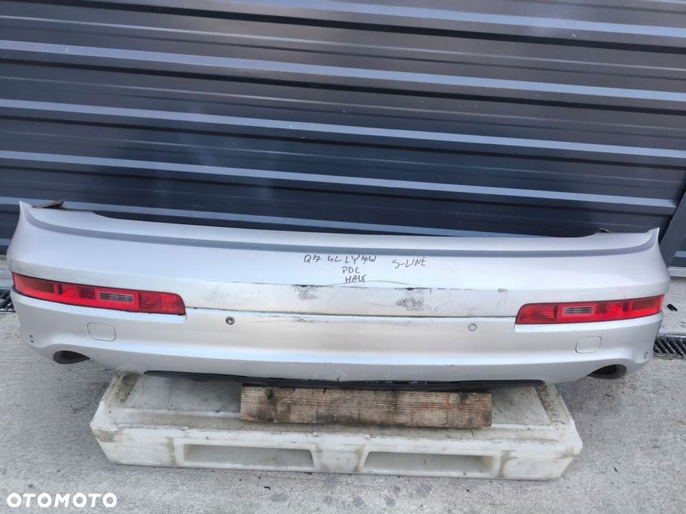 ZDERZAK TYLNI TYŁ AUDI Q7 4L S LINE HAK PDC LY7W KOMPLET - 2