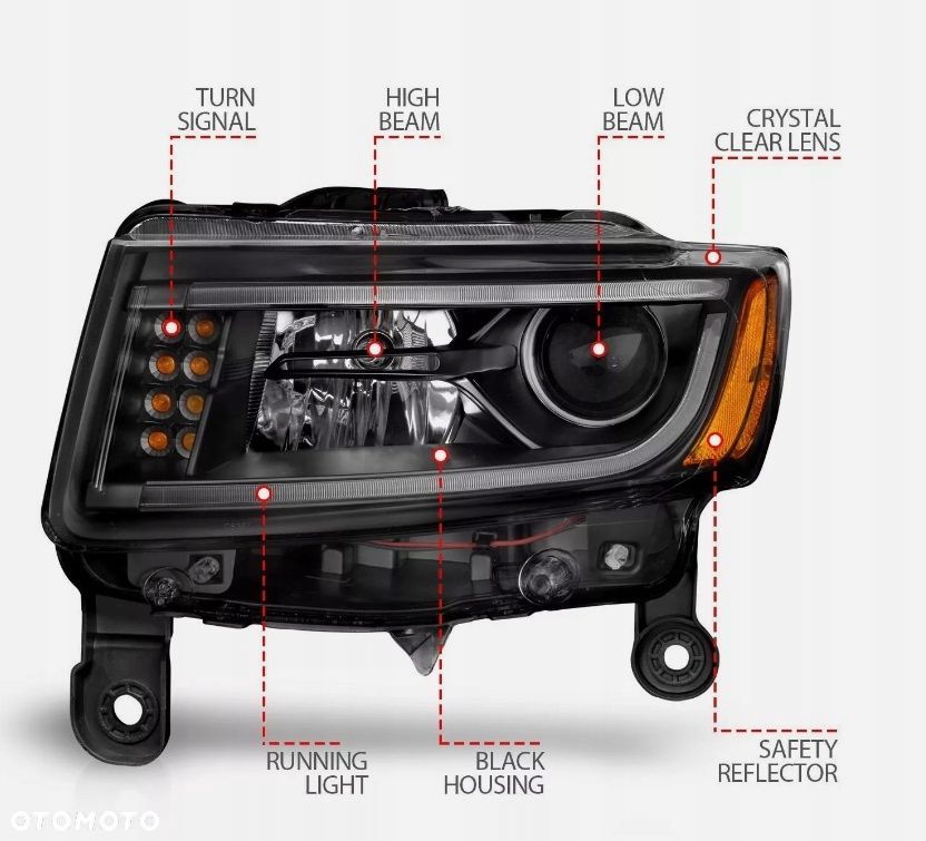 Reflektor Lampa Dayline LED Tube Neon Tuning Jeep Grand Cherokee WK2 Lift - 8