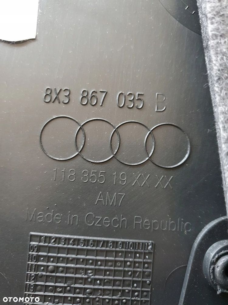 Tapicerka boczna tylna lewa Audi A1 S1 8X3867035B - 6