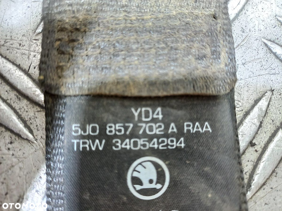 PAS BEZPIECZEŃSTWA PRAWY PRZÓD SKODA FABIA II 5JO857702 - 3