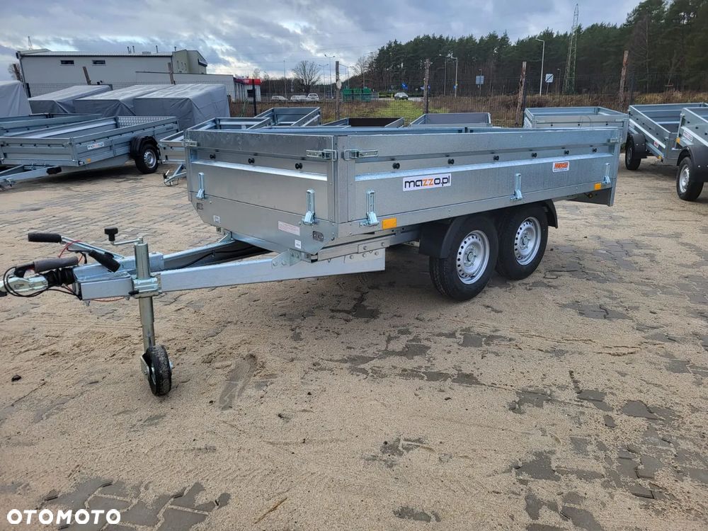 Neptun DOSTAWA! Przyczepa platforma wym. 302x151x40 SPAWANA! koła pod spodem N20-302 2 kps, wszystkie burty DEMONTOWALNE, DMC 2000kg GN275 - 3