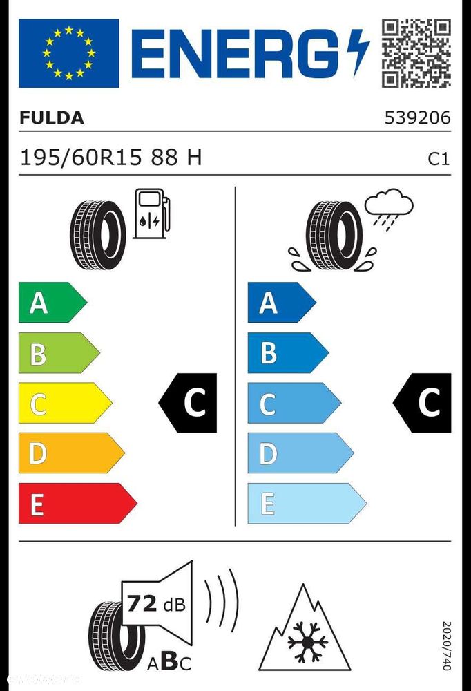 2szt. NOWE opony całoroczne 195/60R15 88H Fulda MultiControl [dot25] - 1