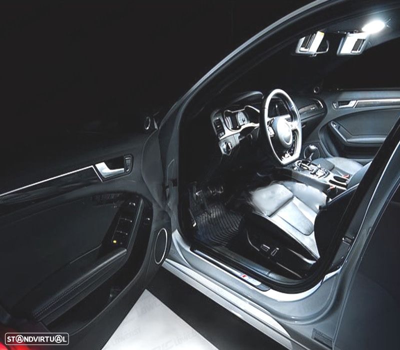 KIT COMPLETO 18 LAMPADAS LED INTERIOR PARA AUDI A4 S4 B8 AVANT 09-15 - 3