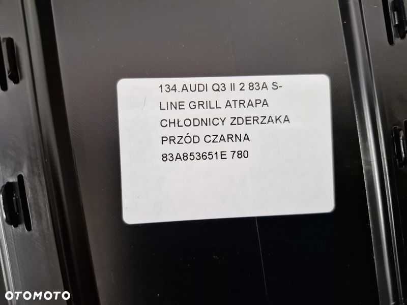 audi q3 2 ii 83a s-line grill atrapa chłodnicy zderzaka przód czarna 83a853651e - 10