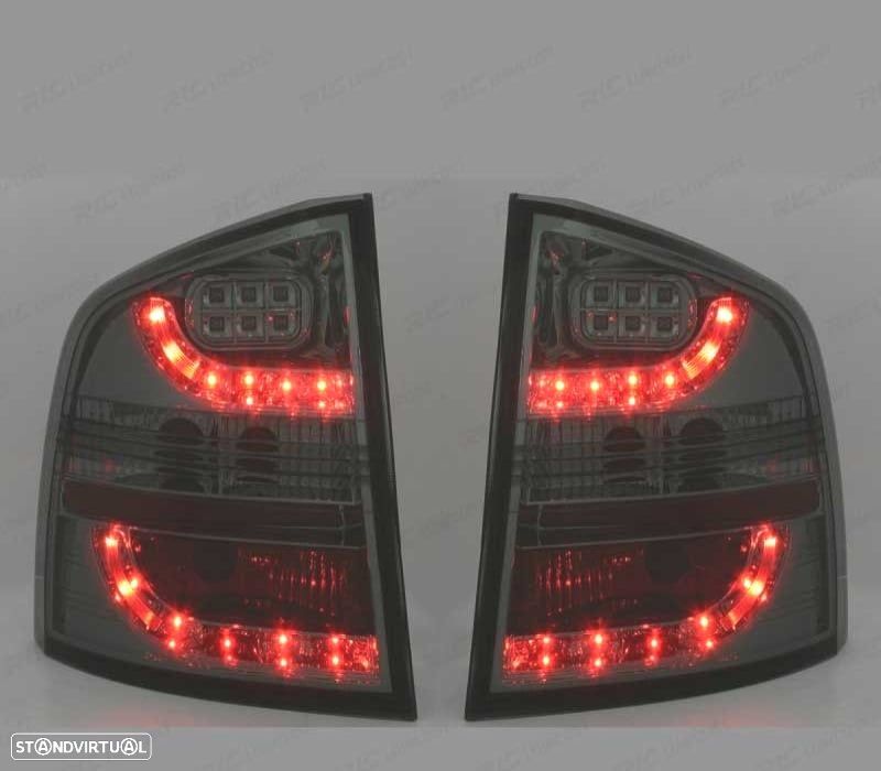 FAROLINS TRASEIROS LED SKODA OCTAVIA KOMBI 05-13 CROMADO ESCURECIDO - 2