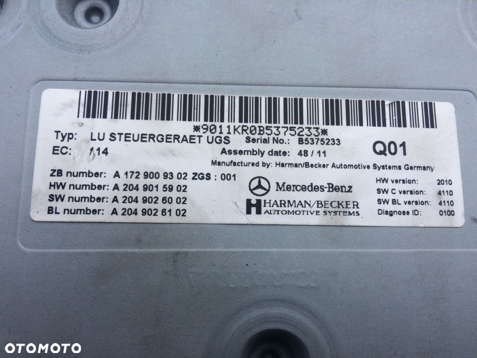 MERCEDES 212 STEROWNIK HARMAN/BECKER - 2