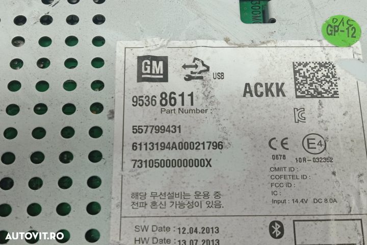 Radio CD player 95368611 Chevrolet Spark M300  [din 2010 pana  2015] seria - 3