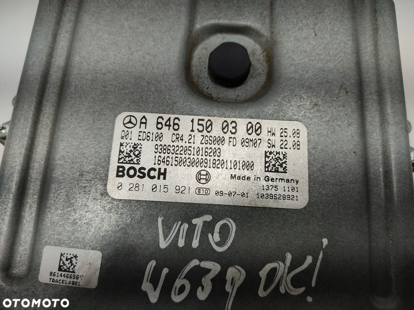 KOMPUTER VITO W639 2.2 CDI A6461500300 0281015921 - 3