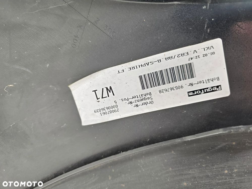 BMW E82 / E88 COUPE / CABRIO 08-12 ZDERZAK PRZEDNI PRZÓD NA 4xPDC , NR 51117166791 / 7166791 , NR AUKCJI NZ1701 - 38